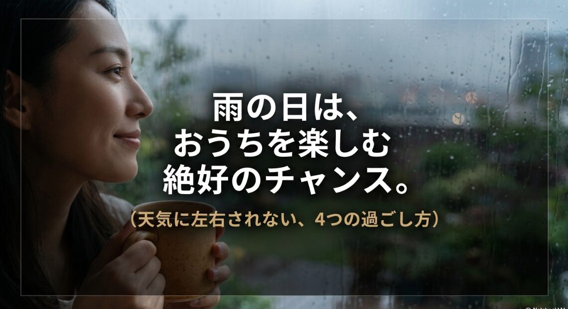 雨の日はおうちを楽しむ絶好のチャンス。天気に左右されない4つの過ごし方